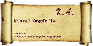 Kiszel Angéla névjegykártya